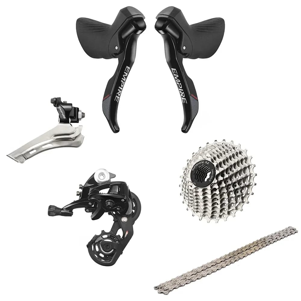 SENSAH EMPIRE – ensemble de vitesses pour la route, 6 Kits, 2x11 rapports, 22s, levier R/L + dérailleur FD + RD + Cassette/chaînes en Fiber de carbone ou Aluminium