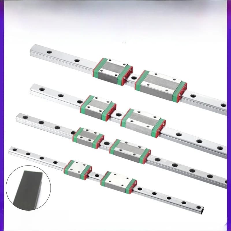 2 pièces de rail linéaire miniature MGN7 MGN12 MGN15 MGN9 L de 100 mm à 1000 mm, 2 pièces de guide linéaire MGN, chariot MGN, pièce pour imprimante 3D
