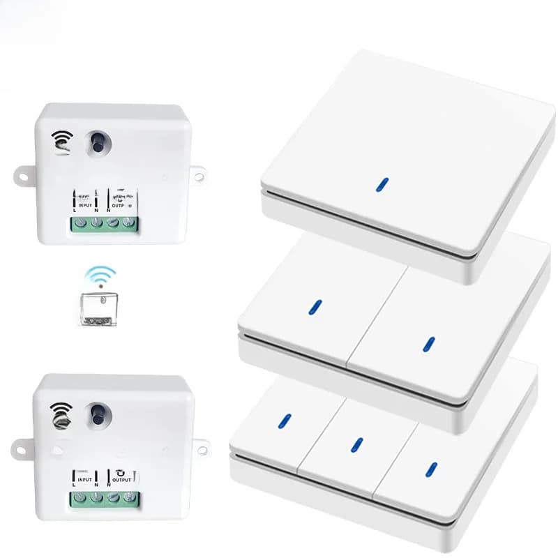 Interrupteur intelligent sans fil 433Mhz RF 86, panneau mural avec télécommande, Mini relais récepteur 220V, ventilateur de lampe pour la maison