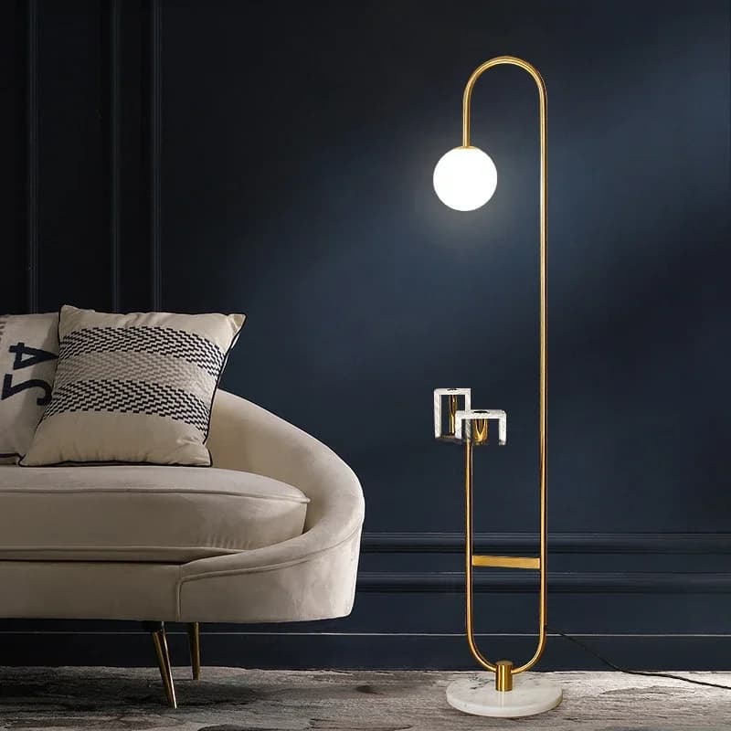 Lampe LED autoportante au design nordique moderne, luminaire décoratif d'intérieur, idéal pour un salon ou une table à thé
