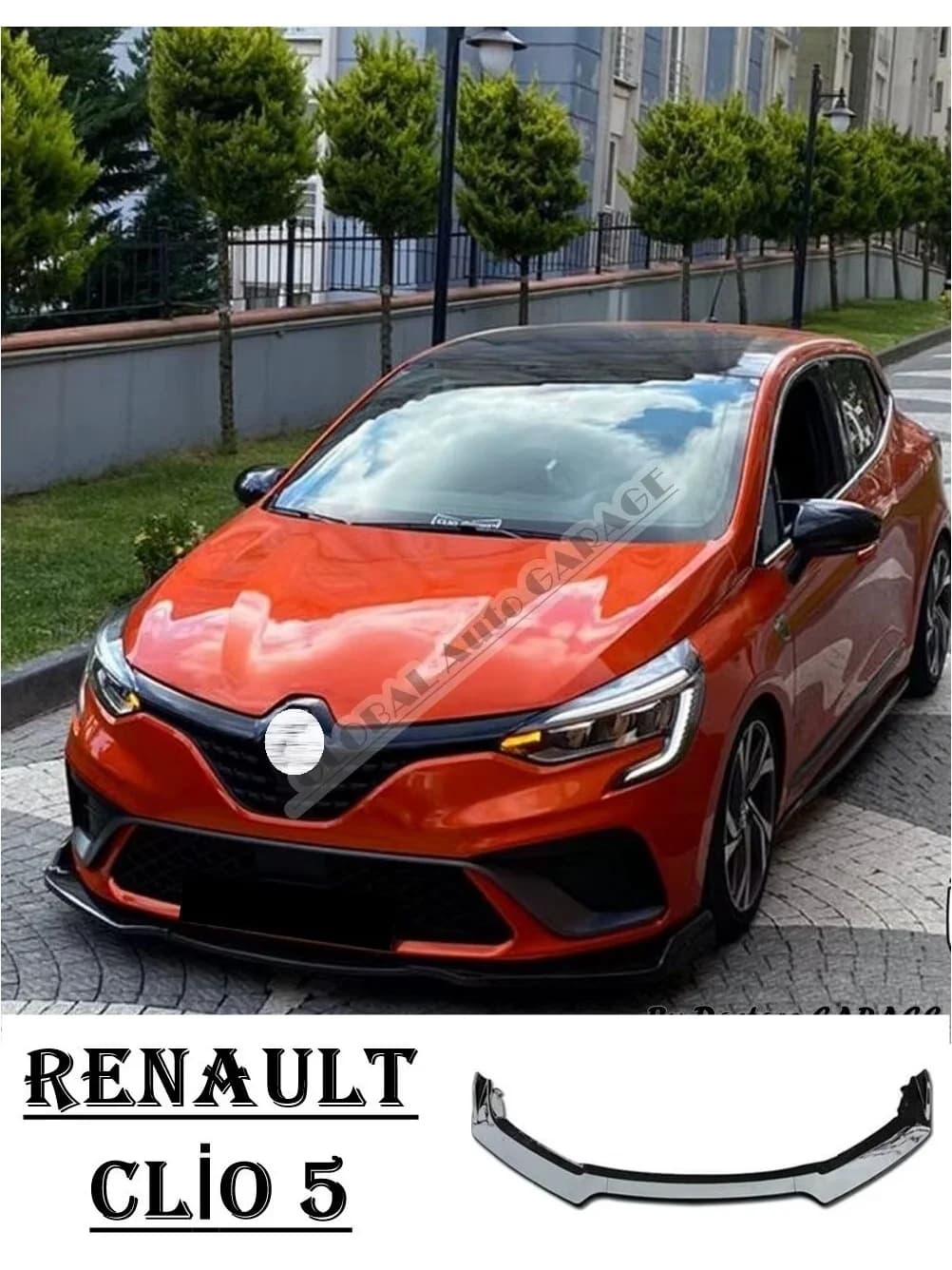 Pare-chocs avant universel pour Renault Clio 5, pare-chocs Spomicrophone, garde-boue, piano noir brillant, diffuseur séparateur, accessoires de rêves, Jules 2019-2021
