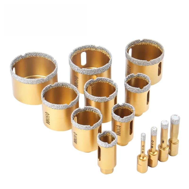 Versery 6-68mm 1PC M10 filetage sec brasé sous vide diamant forage noyau peu en céramique carrelage trou scie granit marbre forets