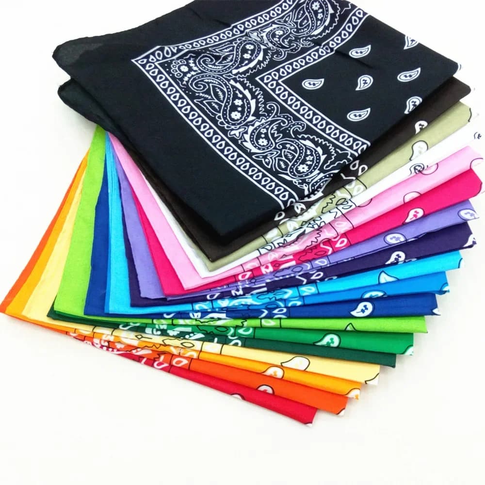 Mode Bandana foulard tête foulards carrés imprimer mouchoir femme homme bandeau de cheveux cou écharpe sport chapeaux enveloppement foulard