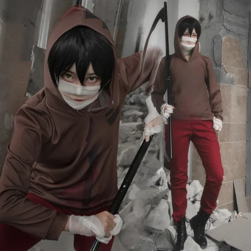 NOWCOS-Costume Cosplay des Anges de la Mort, Ensemble Complet de Haute Qualité, avec Perruques, Chaussures Zack, pour Halloween, Isaac Dawn