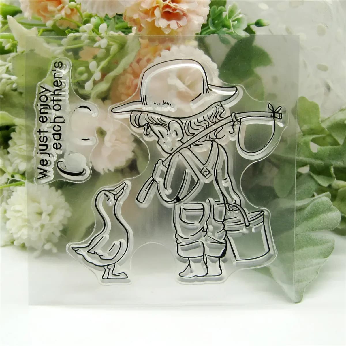 Tampon en caoutchouc de silicone transparent CustomClearFishing, feuille de matrice en métal, scrapbooking, album photo à motif mignon, bricolage