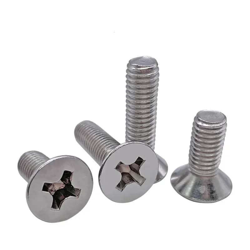 10/50 M2 M2.5 M3 M3.5 M4 M5 M6 M8 A2-70 Acier inoxydable 304 GB819 Vis à tête fraisée cruciforme Phillips Longueur 3-100mm