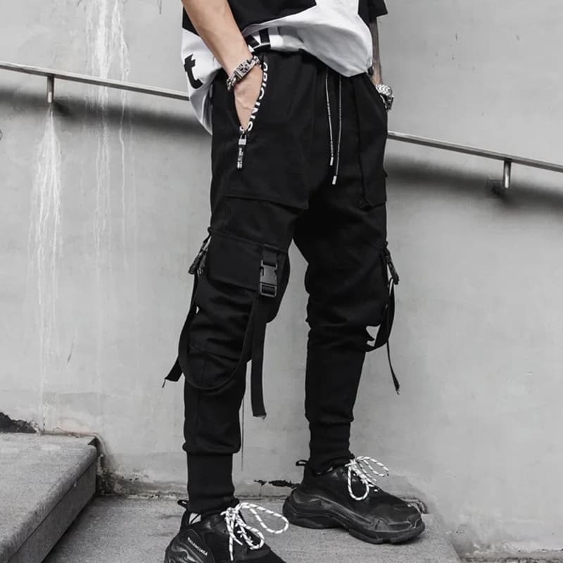 Jogging Streetwear pour hommes, pantalon Cargo pour adolescent, Harajuku, mode japonaise, décontracté, costume de sport pour course à pied