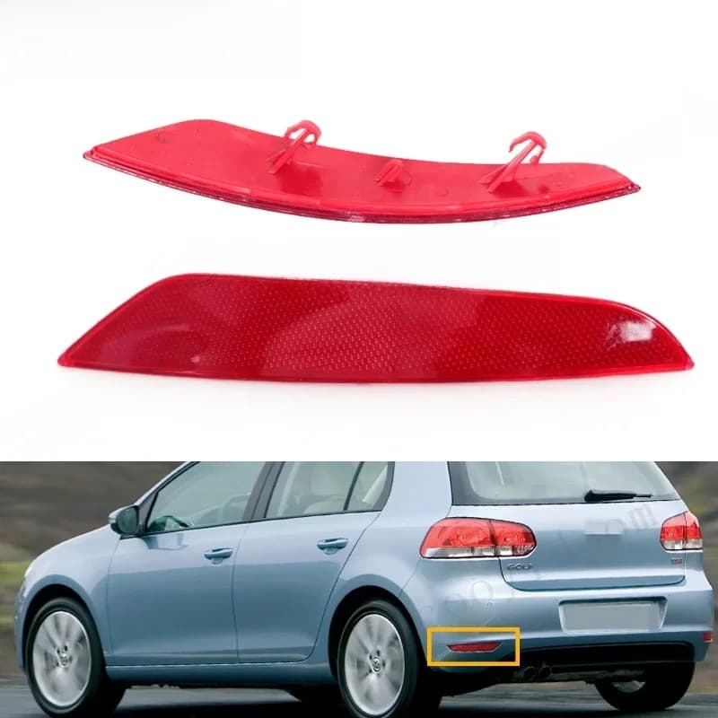 Lampes de réflecteur de pare-chocs arrière de voiture, style de voiture, feu arrière, sans ampoules, Volkswagen Golf 6, 2009, 2010, 2011, 2012, 2013