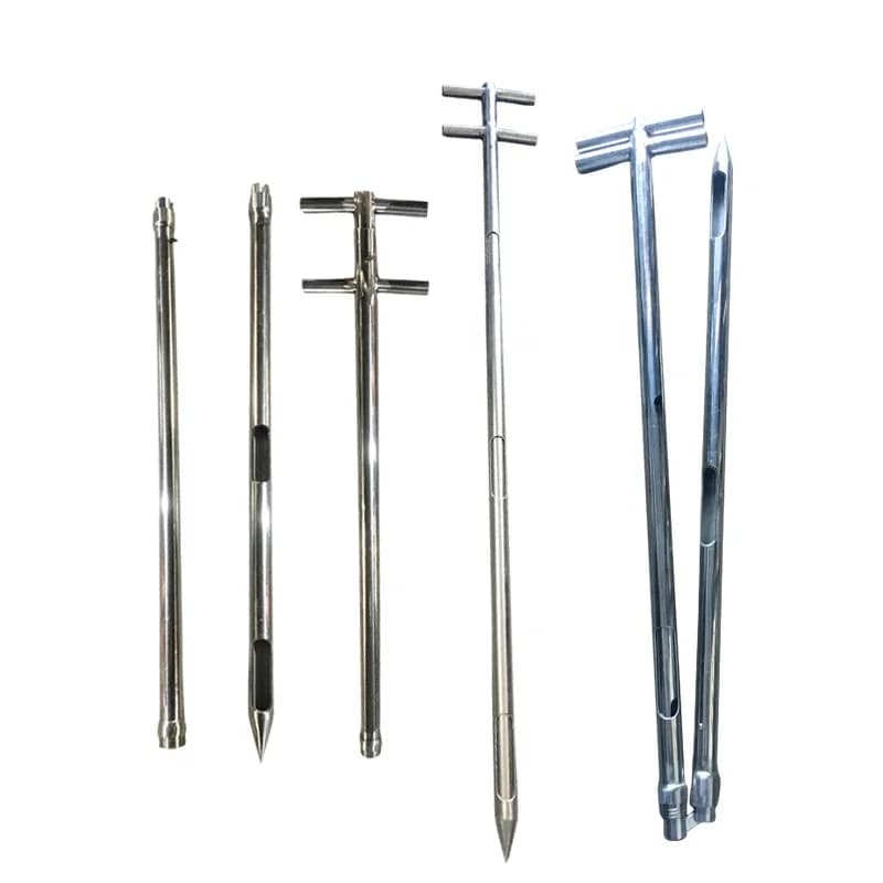 Échantillonneur multifonctionnel en acier inoxydable 304 à double couche, tube rotatif pour échantillonnage de poudre, échantillonneur de ciment/poudre/solides, aliments bruts, céréales