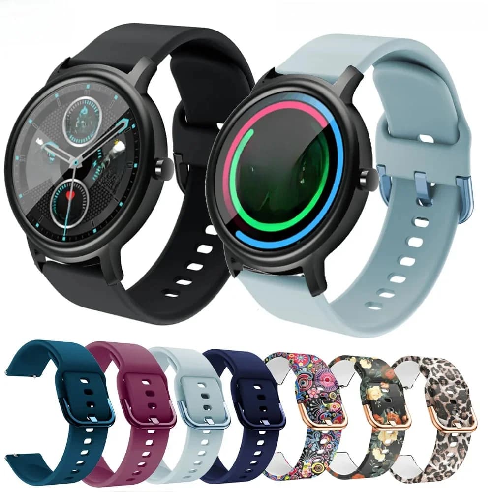 Bracelet en Silicone pour Xiaomi Mibro Air, 20mm, bracelet de couleur, Haylou LS02, pour Amazfit Bip U / Bip S / pop