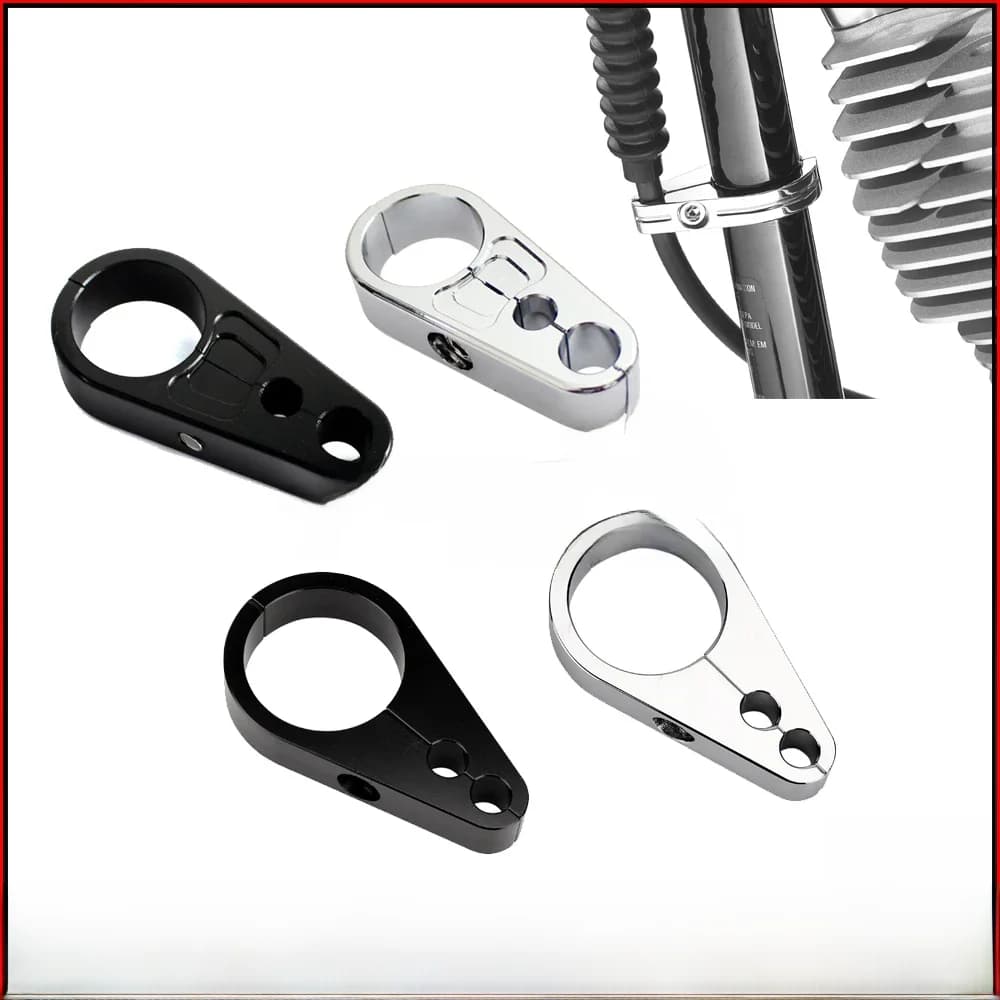 Cadre de moto 1 "25mm 1-1/4" 32mm, câble d'embrayage de guidon, pince de ligne de frein, Clips fixes, adaptateur de Support de câblage pour Harley