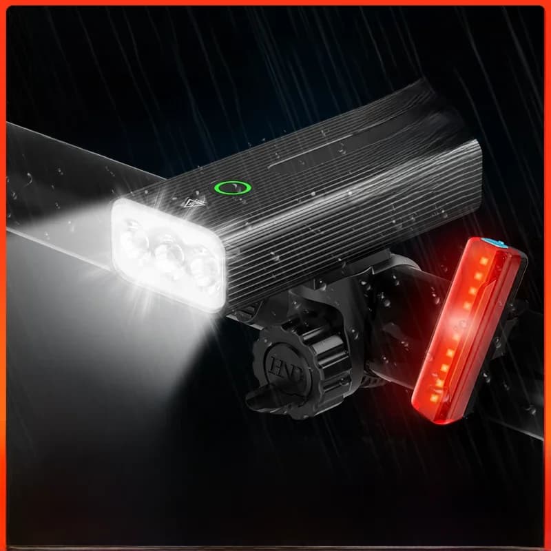 NATFIRE-Lumière de vélo LED aste par USB, lampe de poche avant VTT, feu arrière, lampe de sauna, NP13, 4 liqueurs, 800lm