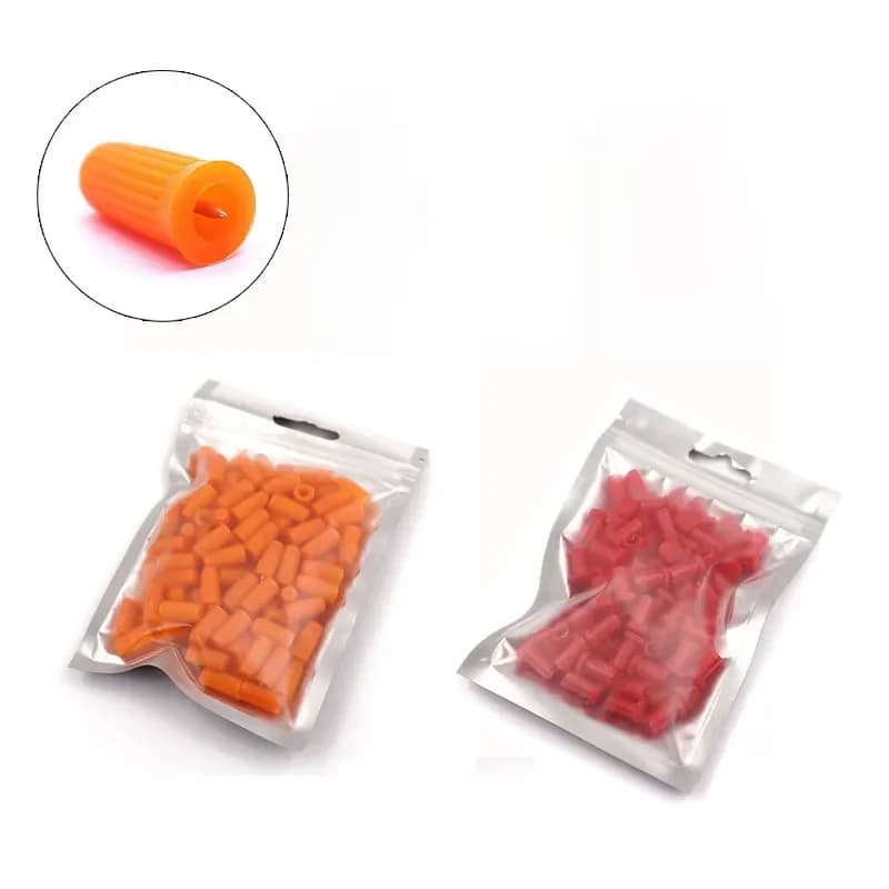 Bouchon de bouteille de colle pour Extensions de cils, aiguille de blocage pour tête de bouche, outil de maquillage Anti-blocage, 50/100 pièces