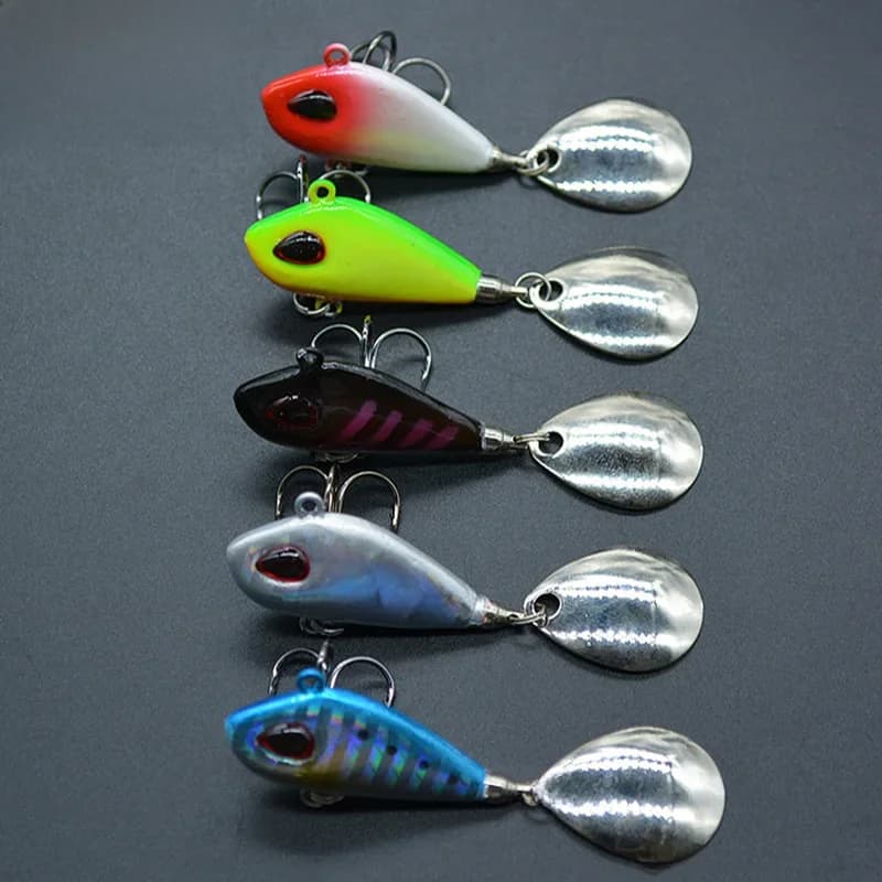Mini leurre de pêche en métal VIB avec cuillère, matériel de pêche d'hiver, appât coulant Spinner, 6g, 10g, 17g, 25g, 1 pièce