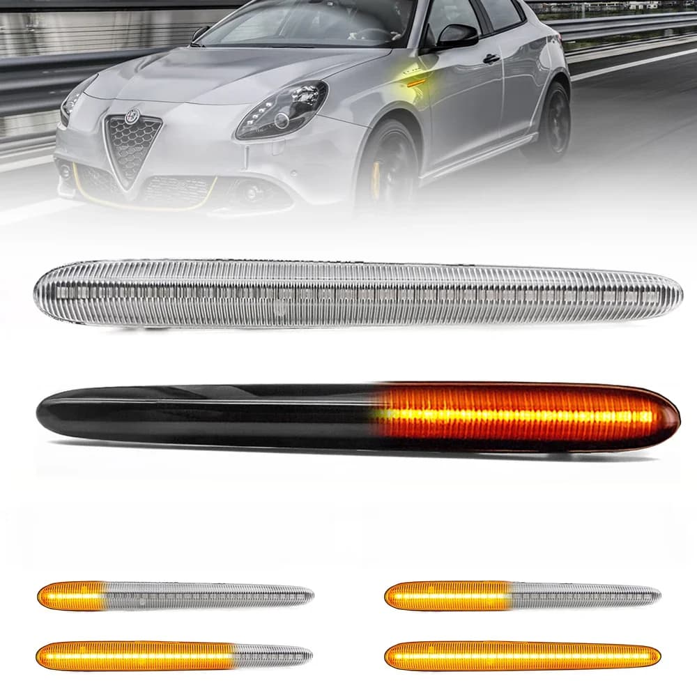2 pièces marqueur latéral LED dynamique clignotant clignotant pour Alfa Romeo Giulietta 940 10-21 Juliet Sprint Veloce Canbus sans erreur