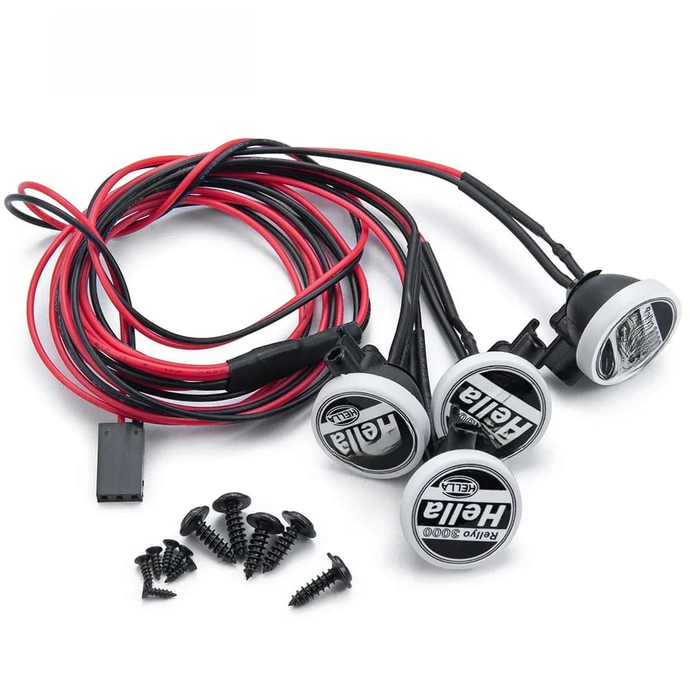 AXSPEED 2/4 pièces, éclairage LED avec couvercle en plastique rond pour TRX-4 Axial SCX10 Tamiya CC01 D90 TF2, pièces de mise à niveau pour voiture RC Crawler 1:10