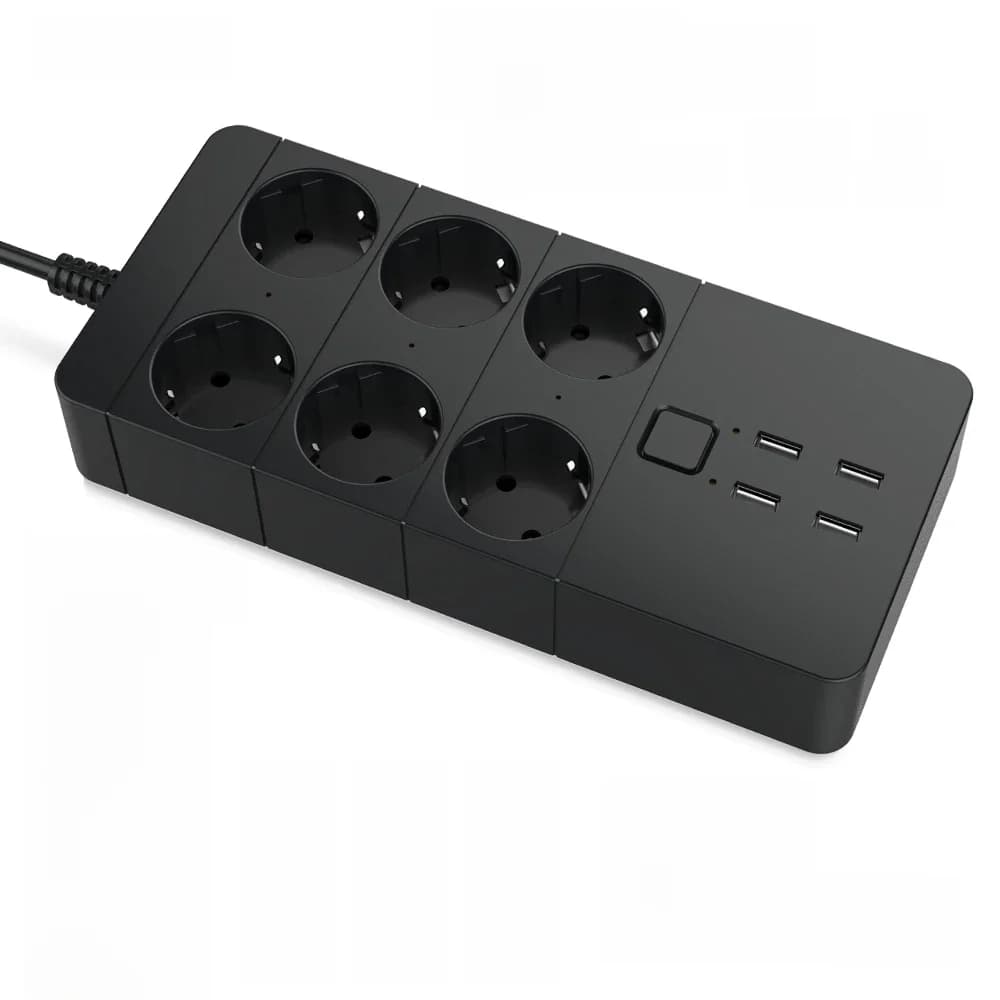 Multiprise intelligente Wifi 4/6 EU, 4 prises usb, prise 5V3.1A, Port de charge, synchronisation, contrôle Bluetooth avec Alexa google home Assistant