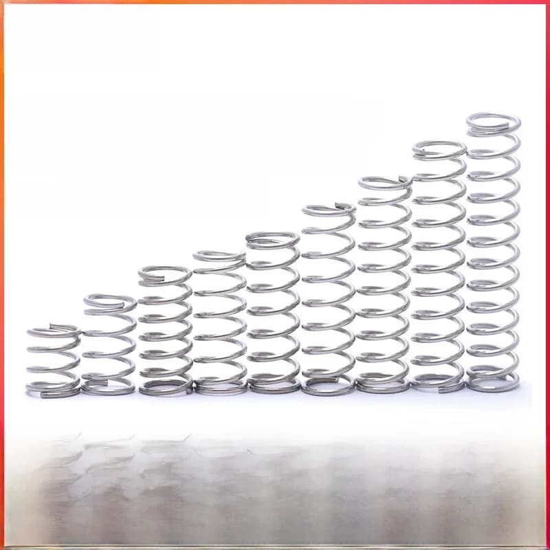 Ressort de Compression en acier inoxydable 304, ressort de rappel, fil d'acier, diamètre 0.8 ~ 0.9mm, diamètre extérieur 5 ~ 18mm, 10 pièces
