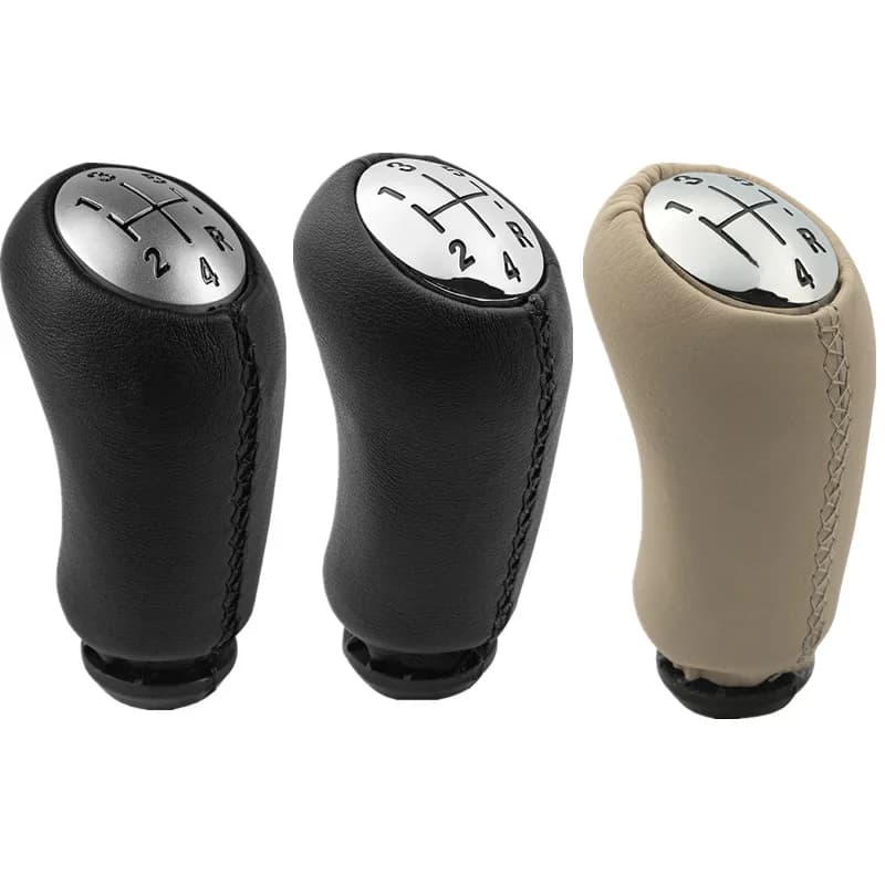 Levier de changement de vitesse en cuir chromé, stylo manette de vitesse pour Renault Clio 3 Megane 2 Scenic Kangoo 2005 2006 2007 2008 2009