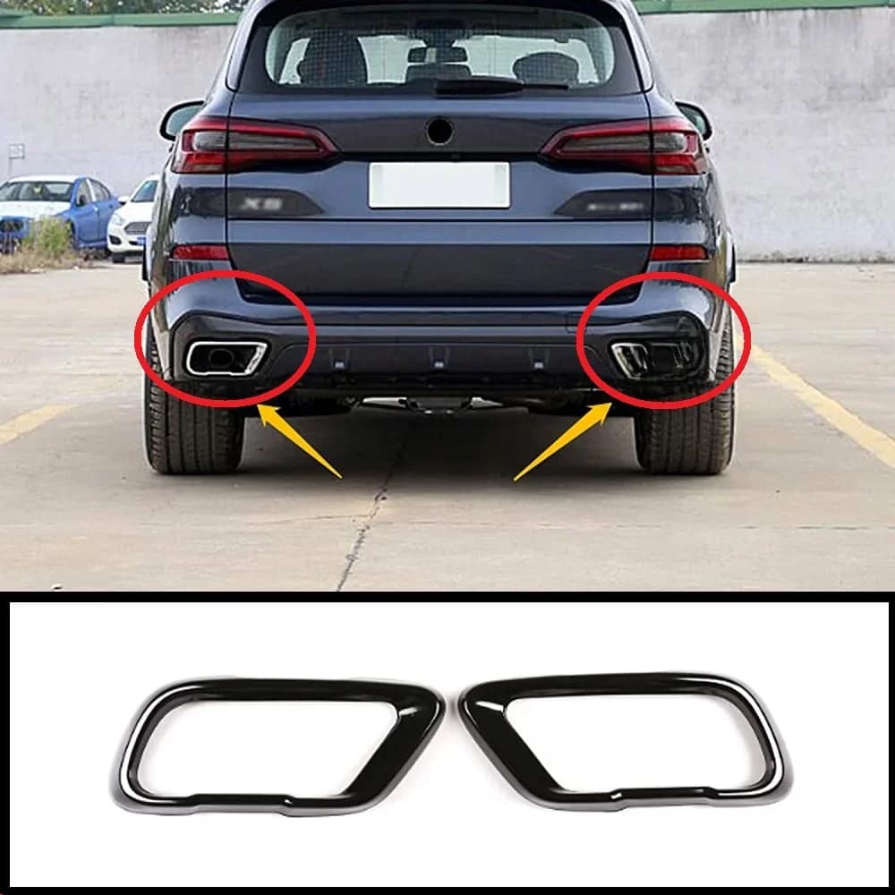 Pour BMW X5 F15 G05 X6 F16 X7 G07 2014-2021 M Version Sport tuyau de voiture gorge sorties d'échappement cadre arrière revêtement d'habillage accessoires de voiture