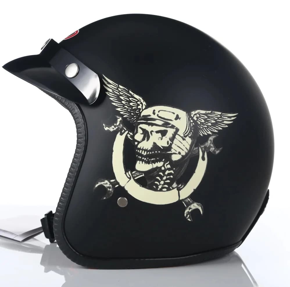 Casque de moto vintage homologué DOT, casque ouvert rétro pour scooter, casque quatre saisons pour moto, vélo, capacete