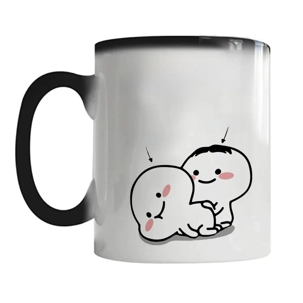 Je veux juste te toucher tout le temps, tasse amusante, tasses personnalisées, tasse à café pour enfants, changement de couleur thermosensible