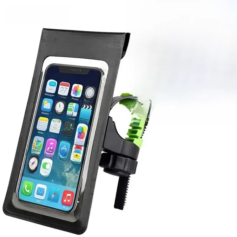 360 ° Support de téléphone rotatif étanche pour vélo, étui tactile pour guidon de vélo, support de téléphone pour rétroviseur de moto