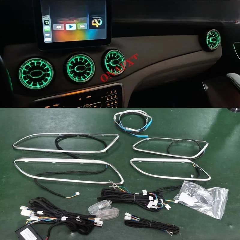 Lumière ambiante LED pour Mercedes Benz, bande de panneau Prada, grille d'aération décorative de porte, A, B, CLA, GLA, W176, W246, W117, WachFor, Kia Stinger