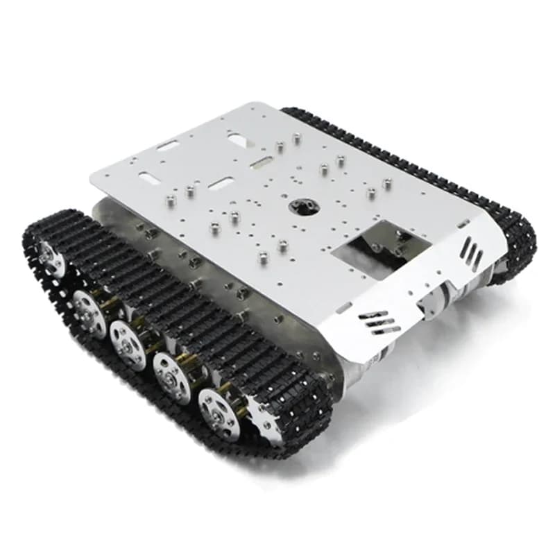 Châssis de robot tank chenillé à absorption des chocs, capacité de charge de 8 kg, le moins cher, véhicule intelligent pour Arduino avec moteur à encodeur métallique 12V