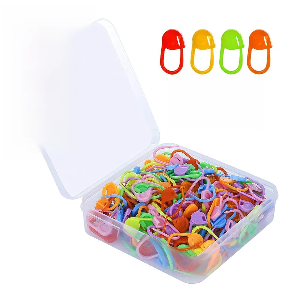 Marqueurs de points de verrouillage au Crochet, 50/30 pièces, épingles de sûreté en plastique, bricolage, compteur de clips d'aiguille de point de tissage avec boîte de rangement