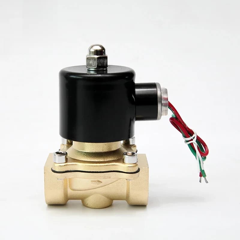Électrovanne électrique en laiton normalement fermé, 1/8 "1/4" 1/2 "3/4" 1 "2" 220V 24V 12V 24vac pour l'eau, l'huile et l'air