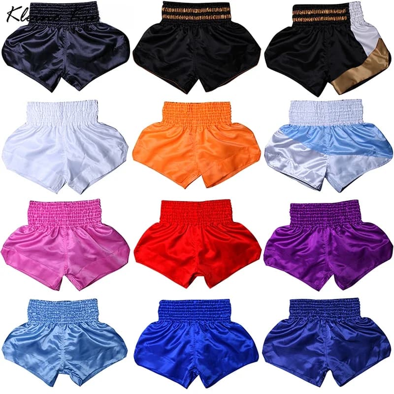 Short de boxe muay-thaï pour hommes et femmes, vêtements de boxe MMA, entraînement de musculation pour enfants, short d'entraînement sportif, pantalon de boxe Ningdéclinaison