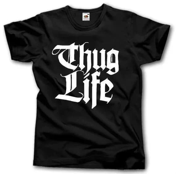 T-shirt Hip Hop Rap 2pac Tupac Thug Life à la mode simple. T-shirt d'été en coton à manches courtes et col rond pour hommes, nouveau S-3XL