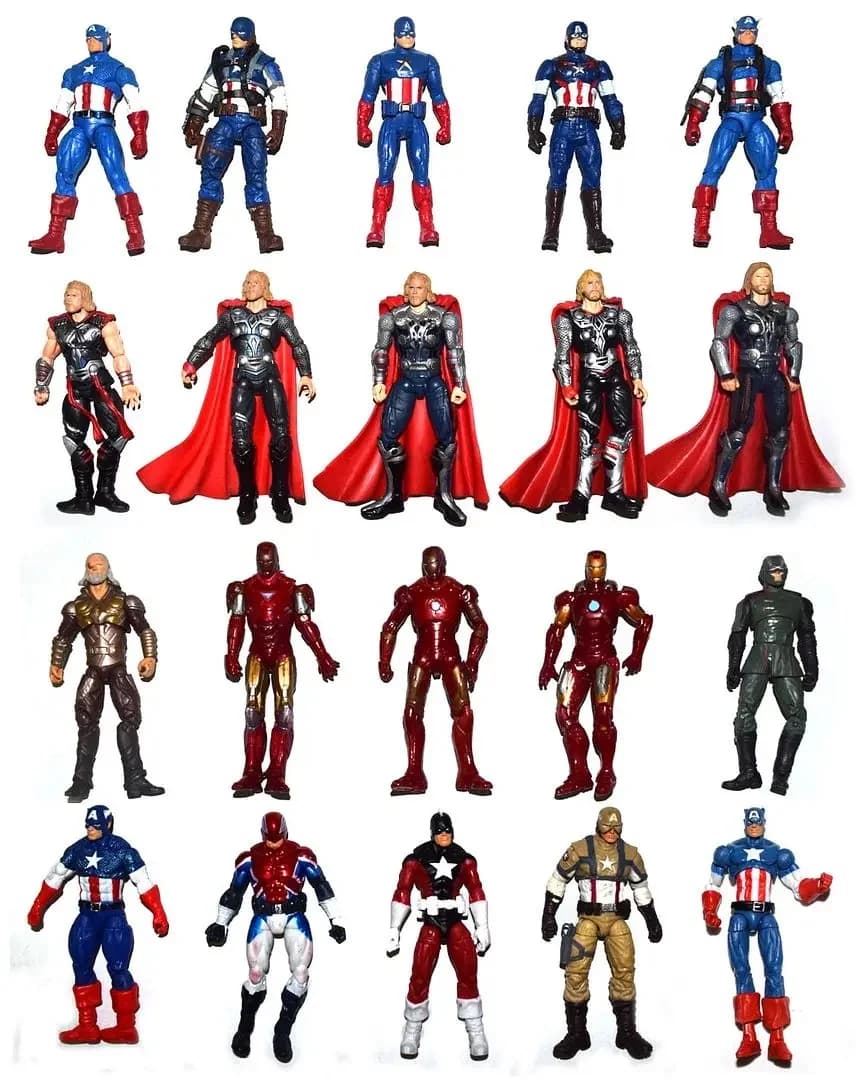 Lot de 3 figurines d'action aléatoires MU Universe Captain America Ironman 3.75