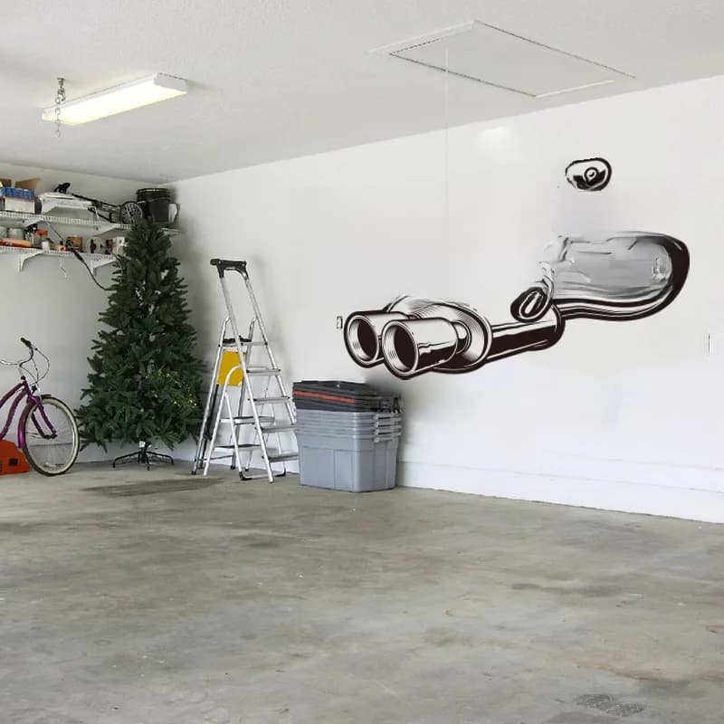 Autocollant mural de garage de service de voiture rétro, décalcomanie en vinyle, décoration classique, tuyau d'accès, atelier de service de réparation automobile