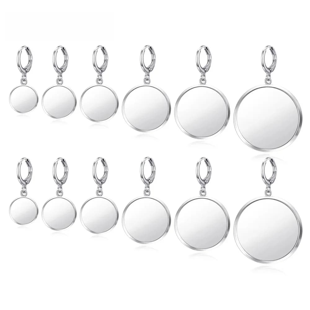 Bijoux faits à la main en argent Sterling 925, 10 pièces, Cabochon camée, paramètres de Base de boucle d'oreille, levier arrière pour perles de cristal