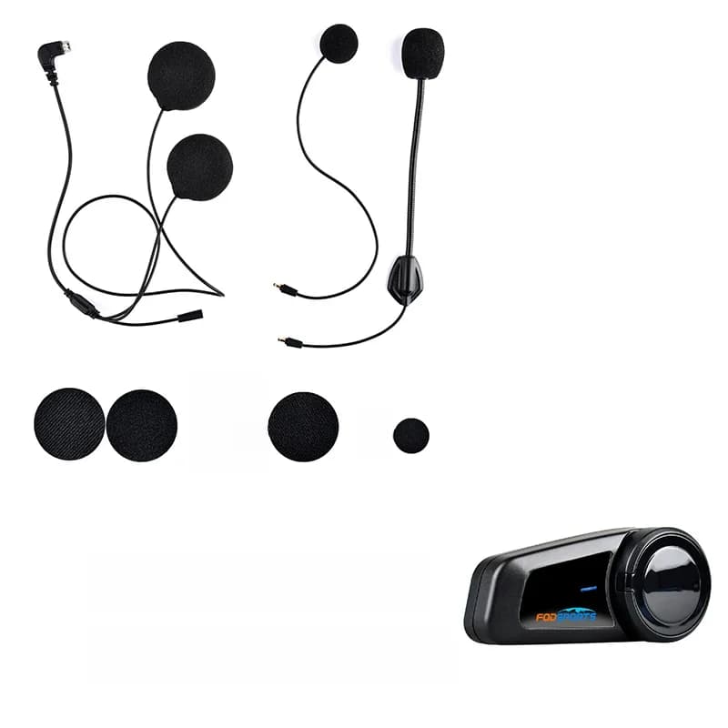 Fodsports FX6 accessoires casque de moto Bluetooth interphone écouteur partie dur doux Microphone Type C USB câble écouteur Clip