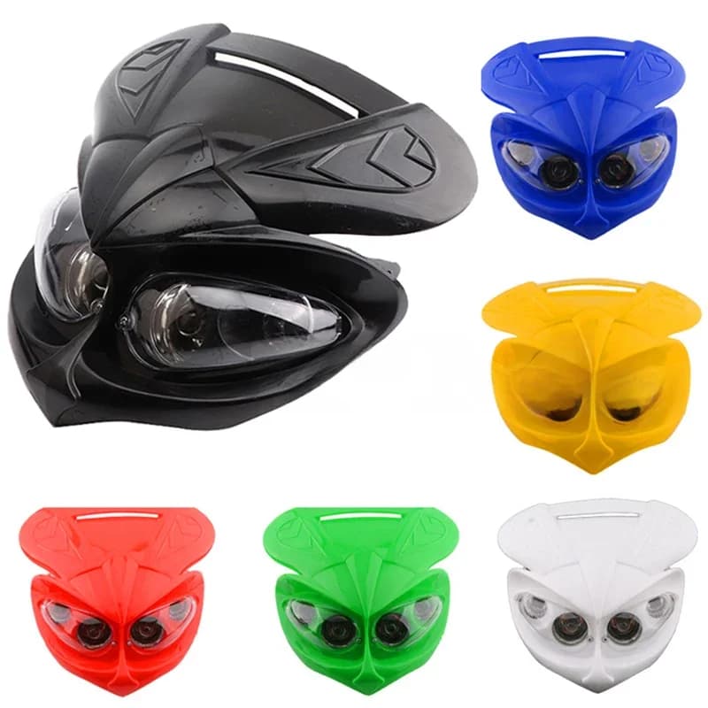 Lampe frontale de carénage de moto, faisceau haut et bas, lumières de sauna pour touristes, pièces de vélo de motocross, F-Eagle Apollo CRF Pit D343, 12V, 18W
