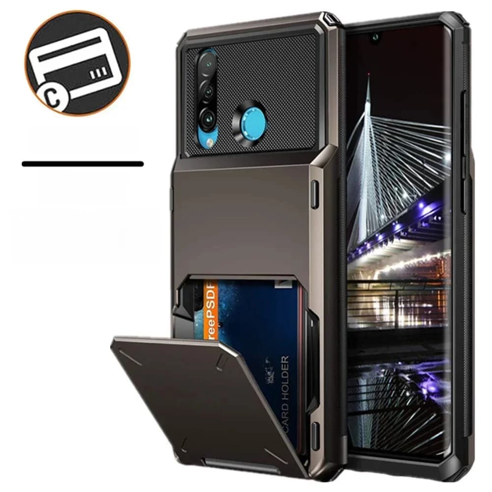 Housse de carte de crédit pour Huawei, fentes pour portefeuille, P30 Lite, P40, P20 Pro, P Smart, 2019 Case Funda