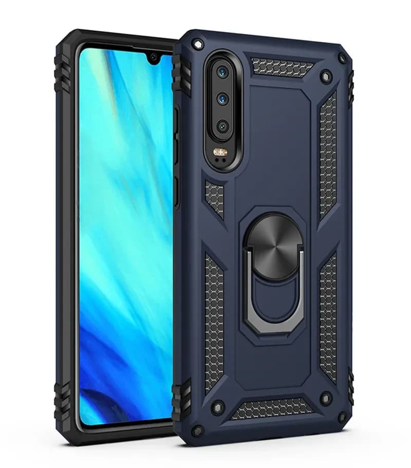 Pour Huawei P30 étui aimant voiture anneau support couverture pour Huawei P30 HuaweiP30 ELE-L29 ELE-L09 ELE-L04 Silicone pare-chocs Coque