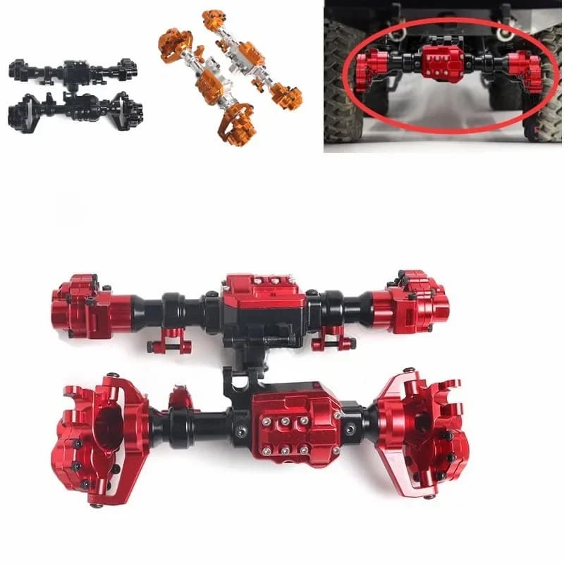 Boîtier d'essieu de portail avant et arrière en aluminium TRX4, pour voiture sur chenilles 1/10 RC Traxxas TRX-4, pièces de mise à niveau