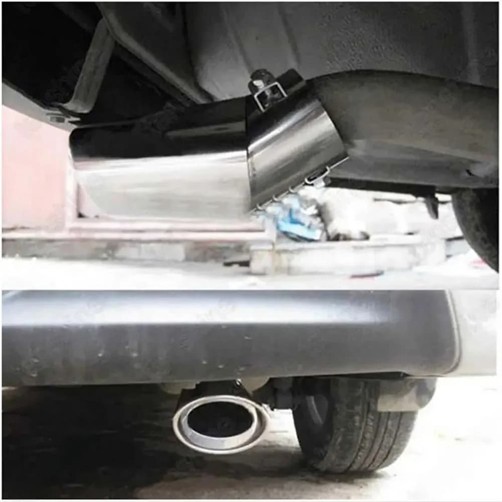 Embout de silencieux d'échappement universel rond en acier inoxydable, pour Fiat Tipo Qubo Panda Mobi 500X Argo 500L 124 Croma Linea Ulysse