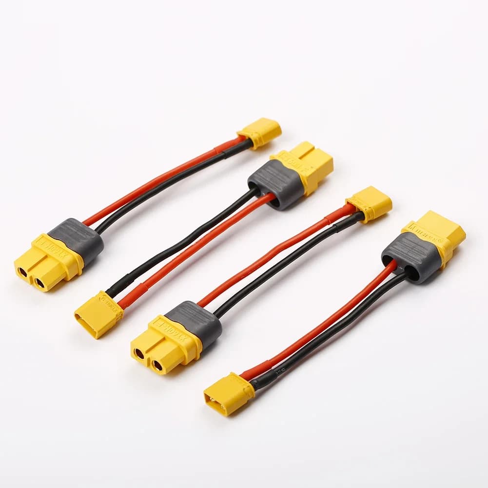Connecteur XT30 mâle à XT60 femelle, 4 pièces, fil adaptateur pour partie FPV