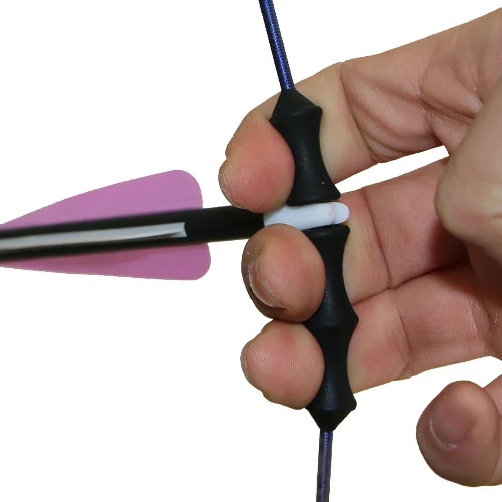 Stabilisateur de silencieux de corde d'arc de tir à l'arc protecteur de doigt en silicone pour arc composé/arc long classique chasse tir à l'arc cible