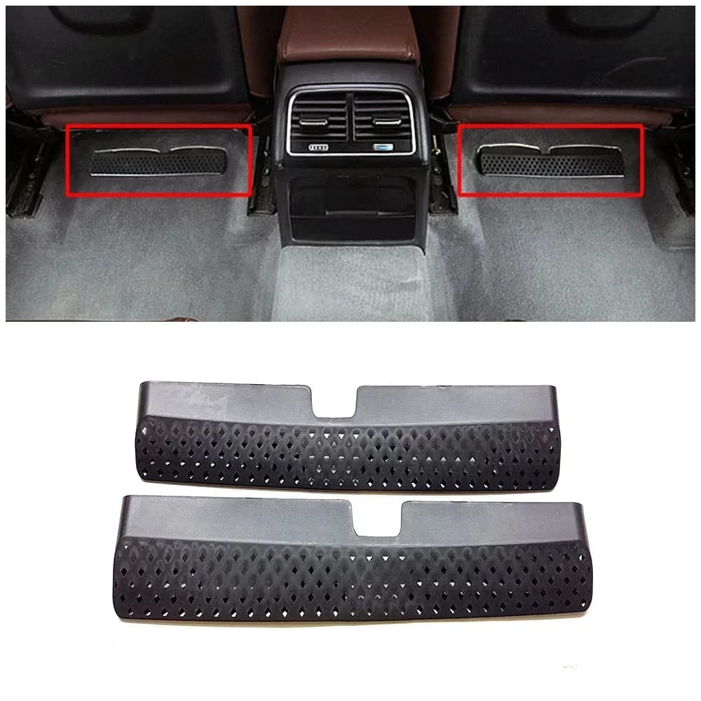 Pour Audi A4 B8 2007-2016 sous le sol du siège arrière AC chauffage climatiseur conduit couvercle de ventilation gril sortie couverture garniture
