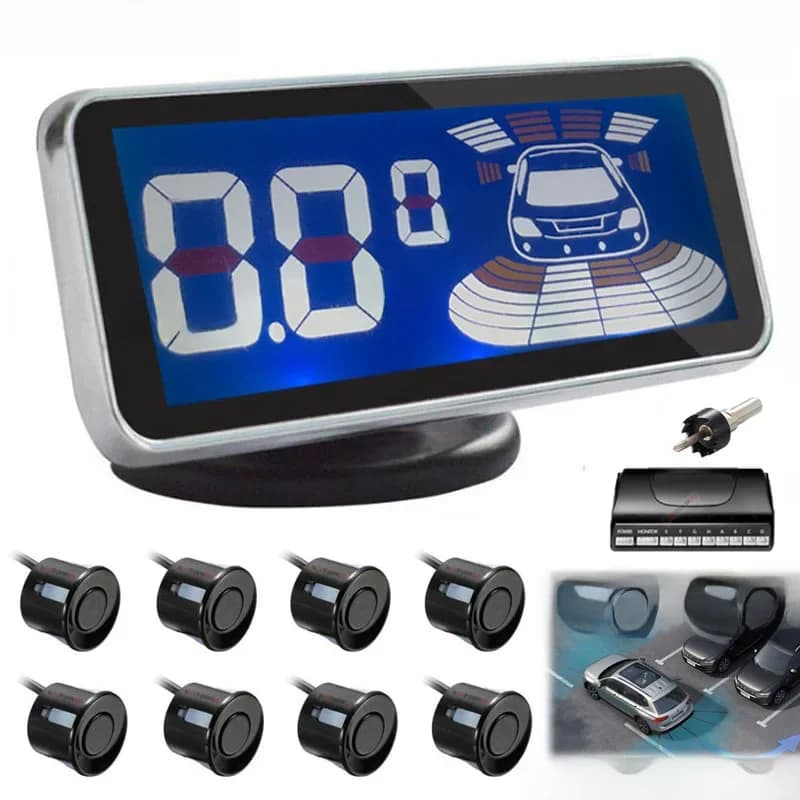 Wing WLIVEE-Capteurs de stationnement avec écran LCD pour voiture, ParJews onics 4/6/8, détection de voix et bip, radar de recul, buzzer, pare-chocs arrière, bus