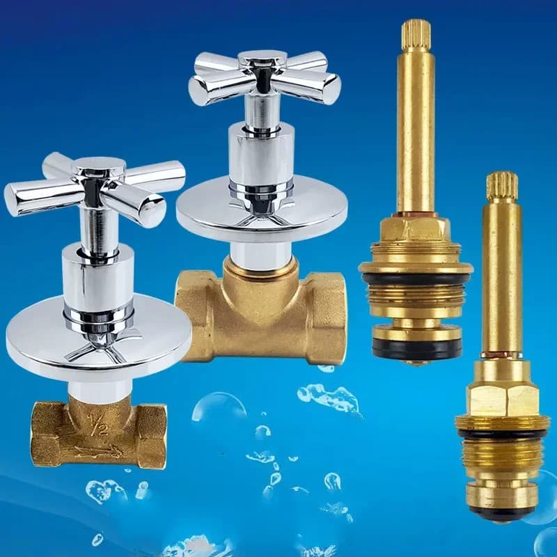 Vanne d'angle droite à travers la vanne, ouverture rapide, bobine en cuivre à ouverture lente, vanne d'arrêt d'eau en laiton, fil intérieur, robinets à Valve triangulaire