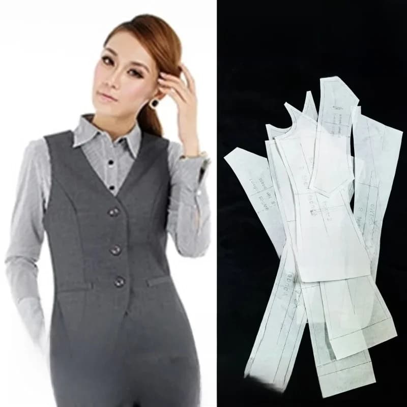 Beau vêtement professionnel pour femmes, conception de coupe standard, dessins, gilet, modèle de vêtements 1:1, BWT-26