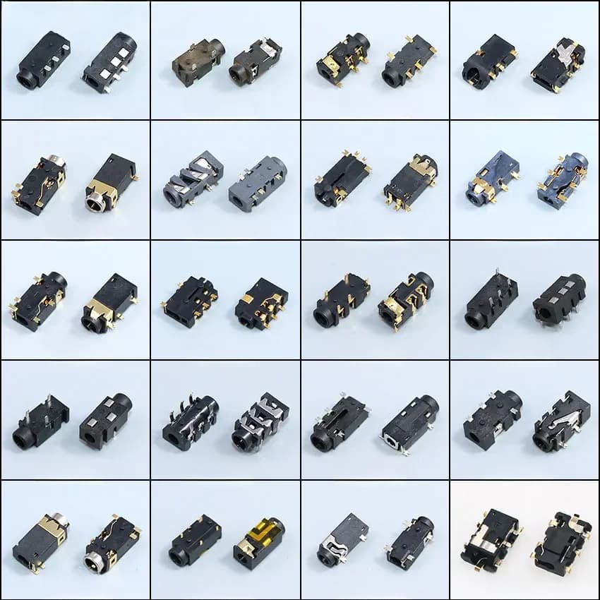Prise stéréo femelle 3,5 mm série PJ avec connecteur audio vertical double canal 3P à vis pour casque 393 358 313 306 (21-40)