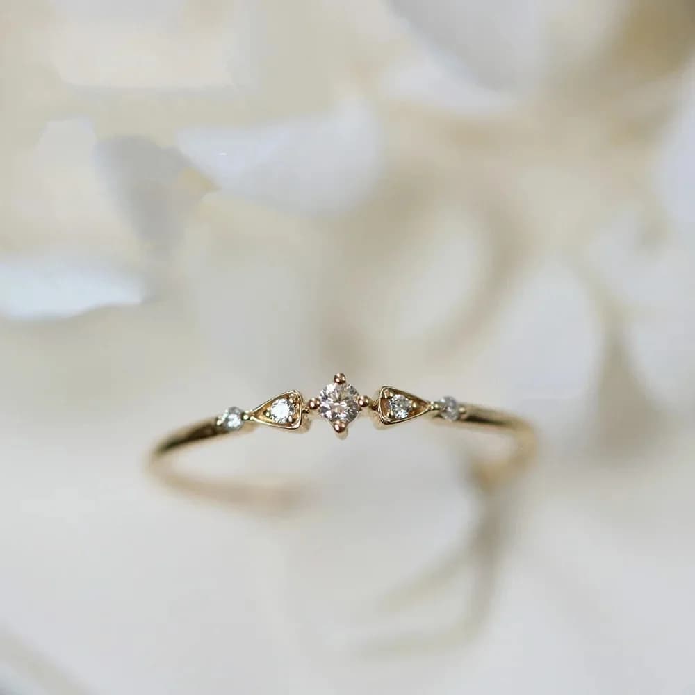 Bague rétro en or 14 carats et diamant pour femmes, queue de Bizuteria, fiançailles, Banquet, bagues en or 14 carats, bagues en pierres précieuses